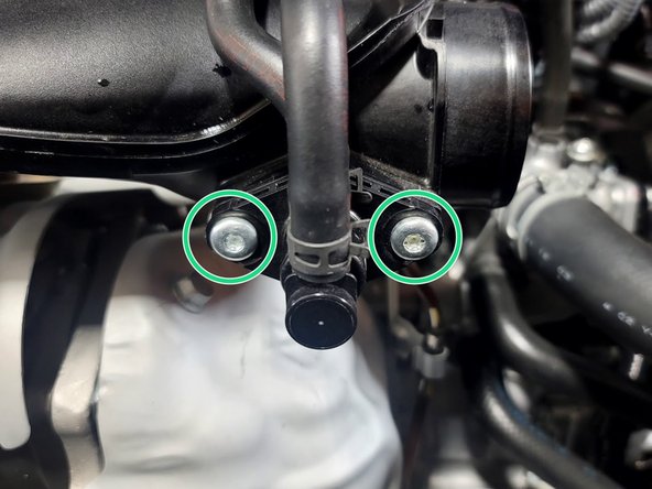 Reinstall two (2) screws into Turbo Inlet Pipe (TIP) with T30 Torx Bit to secure EVAP valve