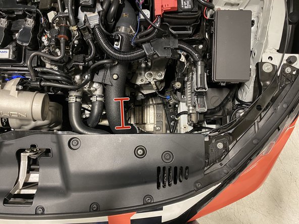 Please reference the installation instructions for the intake system you have installed in your Civic