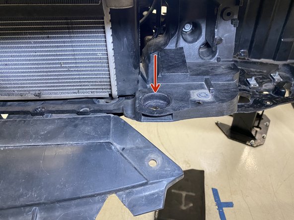 The rubber mounts will fit into the mounting pockets shown with the red arrows