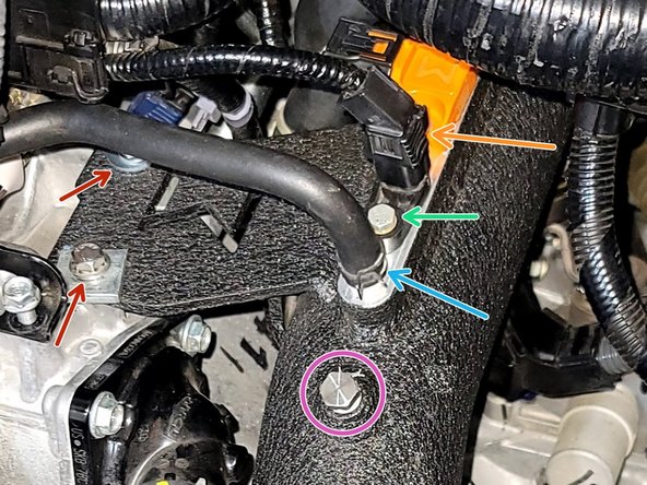 Install MAP sensor as shown, secure with OE bolt and insert plug
