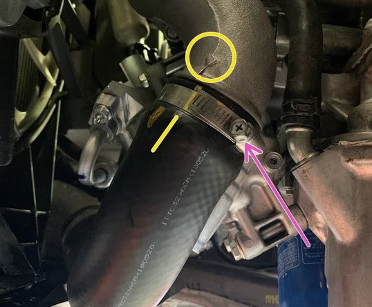 Reconnect the boost tube as shown