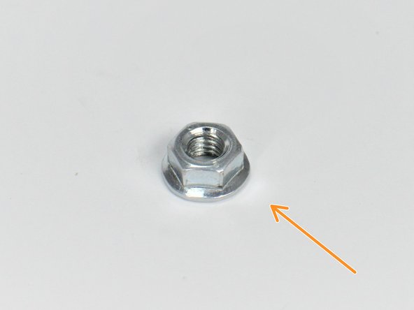 Locate the provided QTY=1 M6x1.0 Flange Nut