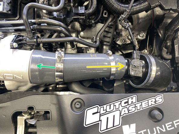 The clamp that originally came installed on the PRL intake will be used on the MAF housing