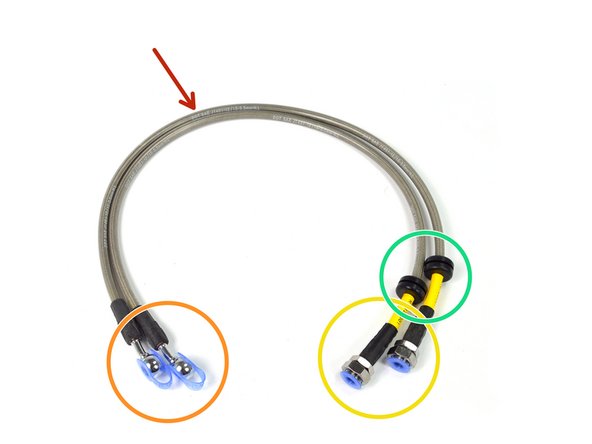 Locate the provided stainless steel braided brakelines