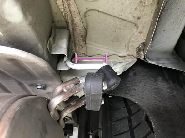 Completely remove the  rubber hanger as shown so it is not being supported by the chassis hanger rod