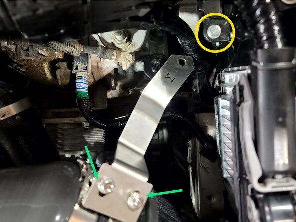 Once SRI bracket is free, replace the bolt to secure the ECU
