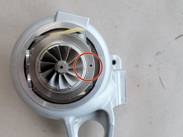 Insert the CHRA into the turbine housing