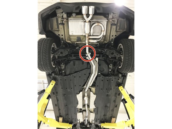 Connect mid-pipe to muffler section
