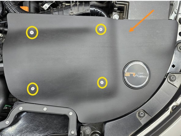 With the screws and gasket attached place the shroud onto the airbox in the orientation shown