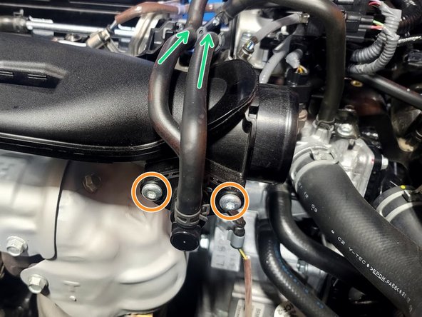 Remove two (2) screws from Turbo Inlet Pipe (TIP) EVAP valve with T30 Torx Bit