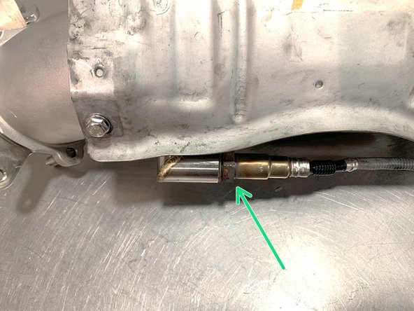 Swap lower oxygen (O2) sensor from OE downpipe to 27WON Downpipe