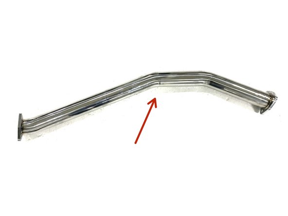 Locate the rearward mid-section exhaust pipe