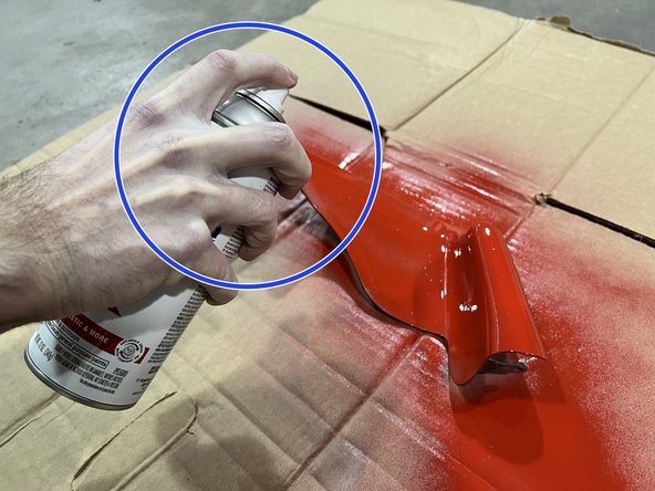 Sand lightly with 400 grit sand paper