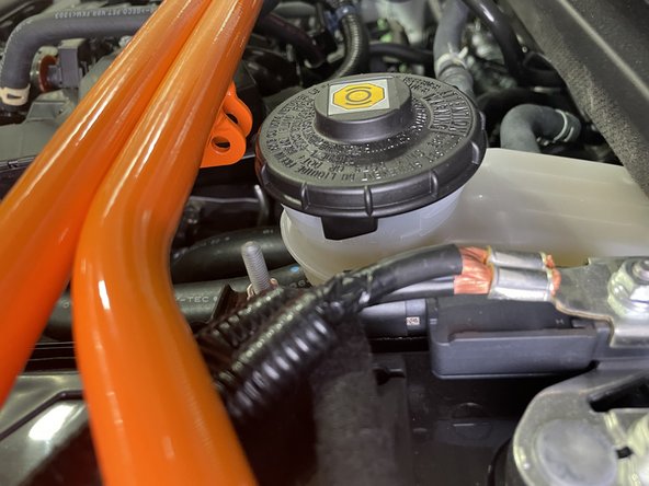 Note the Brake Reservoir will be very close to the tabs, this is expected
