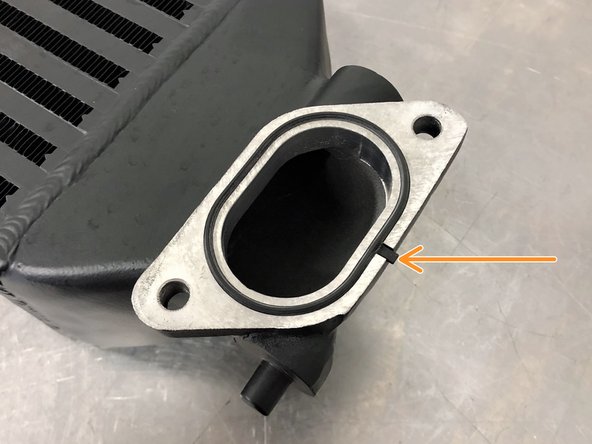 Install this O-ring into the cold side endtank of the 27WON intercooler. Ensure the tab is aligned with the cutout groove in the 27WON endtank