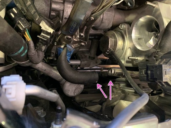 Note: This is on the left (passenger side for USA) of the turbo