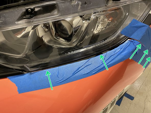 Then lift the top of the bumper upwards and inwards to place it on top of the upper bumper support