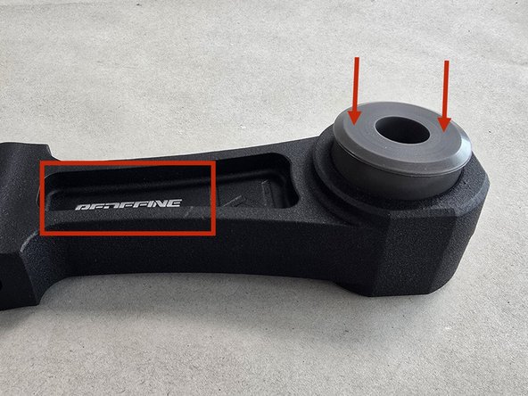Insert the Flat poly bushing into the &quot;Redefine&quot; side of the RMM as shown