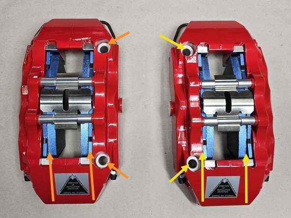 27WON BBK has directional brake calipers - therefore it is critical that the correct caliper is installed on the correct side of the vehicle