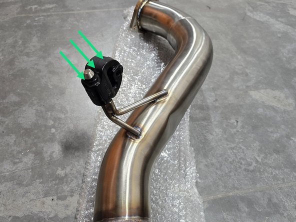 Reinstall the hanger on the 27WON front pipe