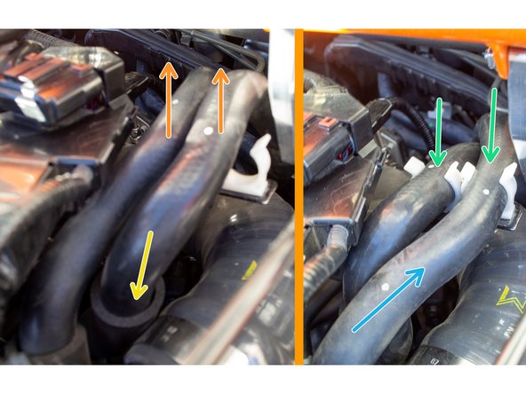Failure to move coolant lines could result in coolant leak due to damaged lines