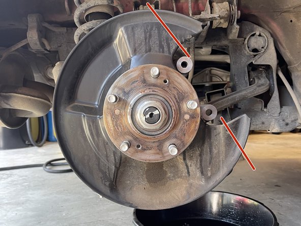 Trimming is required to accommodate the size of the caliper/parking-brake bracket