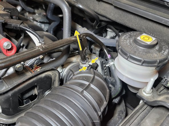 Pull the hardline out of the intake tube