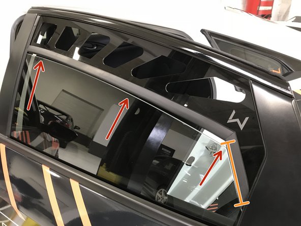 In the following step proceed slowly, you do not want to damage the window vent by closing the window too quickly