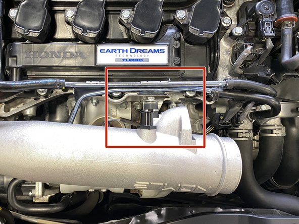 Locate the area shown - this is where the mounting bracket will be installed