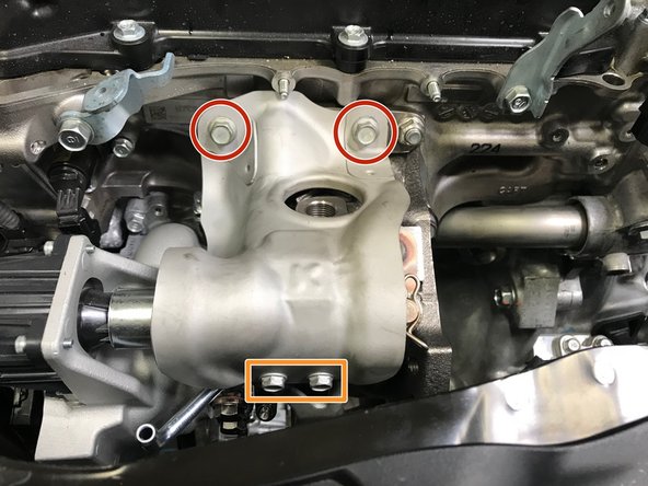 Use a 12mm socket &amp; torque wrench to install the two (2) 12mm bolt and torque to 15-18 ft-lbs