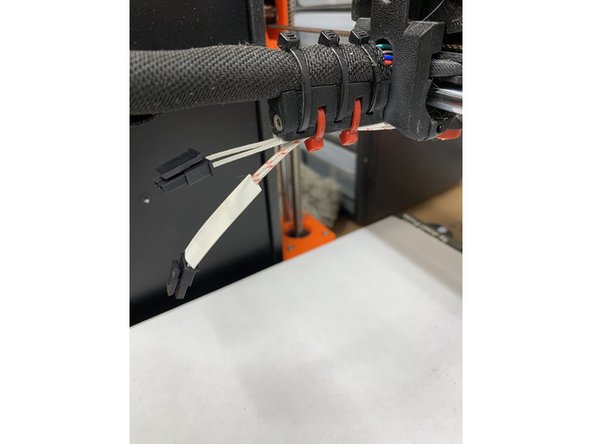 Secure these wires using the ty-wraps provided.