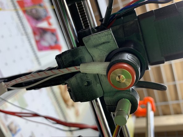 Install the Revo just as it was the original v6; align the wires through grove as shown.