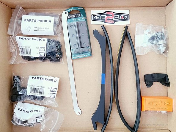 Shown here are various parts from the hardware tubes.