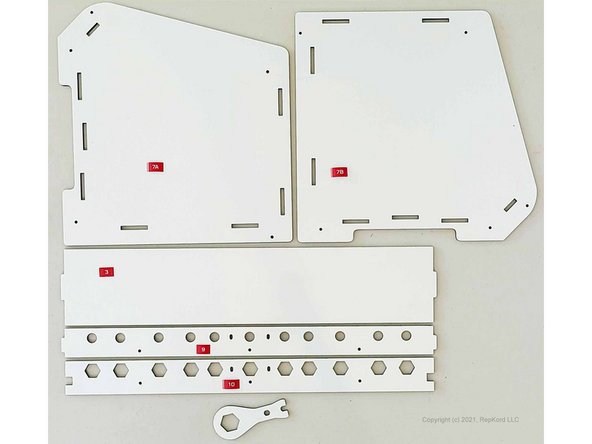 It may be helpful for you to lay them out similarly so it's easier to find the pieces you need as you go through the assembly steps.