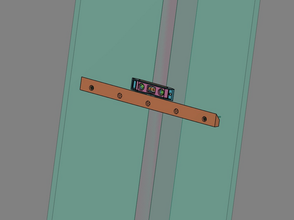 IMG 1 - Re-level the French Cleat and secure the screws into the Wall Anchors.