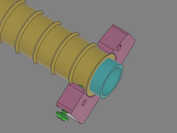 IMG 2 - Slide one of the Rod Clamps" onto one of the Glide Rails. The Rod Clamp will have light press fit onto the Glide Rail''.