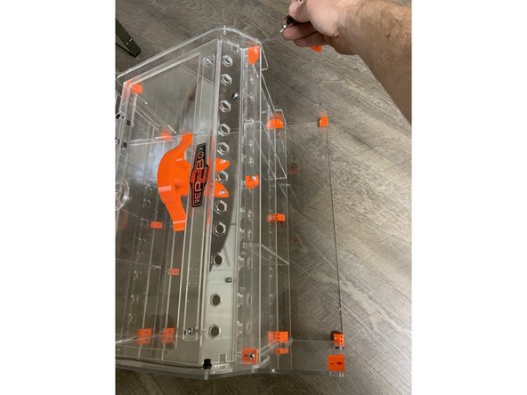 Start by laying the partial assembly so its on its back (so the rear STAX panel is on the ground)