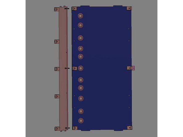 NOTE: - These images will vary based upon the version being built. The parts shown here are for v2.5.0. The v2.5.1 and v2.5.2 will use a different version of the Rear Panel, but will be assembled in the same way.