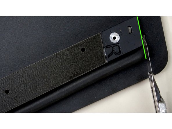 Trim the top and bottom of the P gasket to be flush with the  top and bottom of the seal bar.