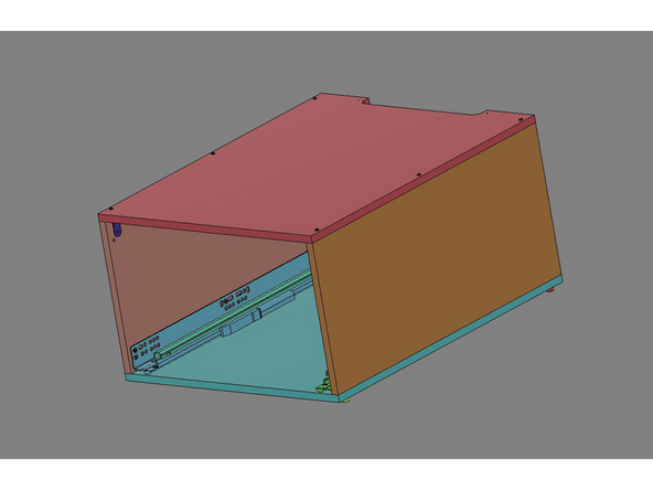 IMG 2 - Locale the x4 Rubber Feet and x6 25mm TF Screws. Align the Bottom Panel with the Main Assembly and secure it with x2 25mm TF Screws in the middle holes, but do not tighten.