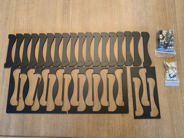 Roller Set: Roller Panels, 608 Bearings Bag, Roller Fasteners Bag