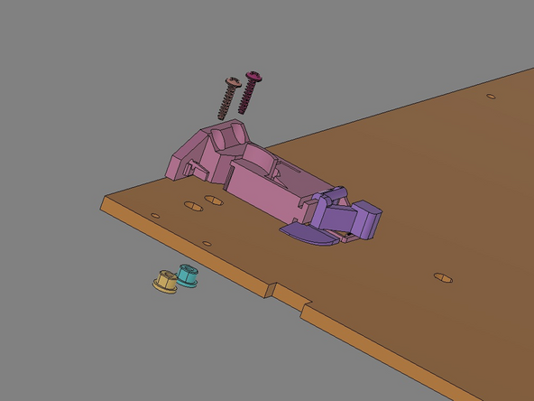IMG 1 - Locate the Right and Left Glide Latchs, x4 Flange Nuts and x4 16mm TF Screws.