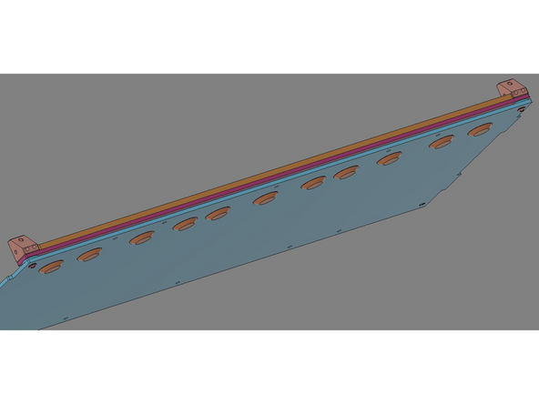 IMG 1 - Locate the Top Exit Panel, x1 Spacer Bar, the Top Seal Bar, x2 Precision Spacers, x6 TF Screws, x2 Brackets, one pair of Hinges and x4 Flange Washers. Some of these parts will be needed for Part 2.