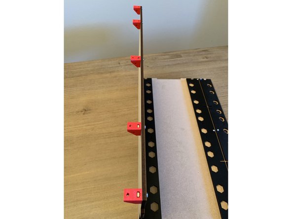 Note the seating points for the square nuts as shown in pic 1. If you're not wall mounting they will be pressed in the same locations as was done for the base brackets. Take care to add the extra square bolt on the two corner brackets in the same way as before.