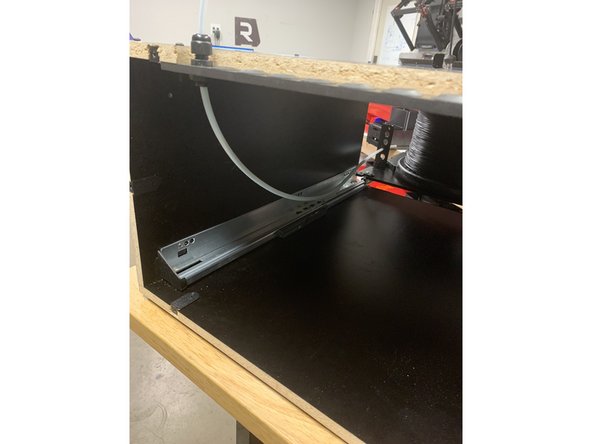 For these three images, the Rear Panel has been removed and replaced with an Acrylic Panel to help visualize how the PTFE tubing should be installed and how it will articulate when the tray is opened/closed.