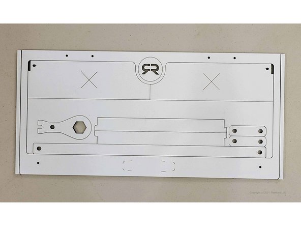 The last MDF panel contains parts 14, 15, a &quot;drumstick tool&quot;, and two each of parts 12 and 17.