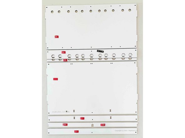 The pictures here show the panel parts in the order that they're used, roughly, during the build process.
