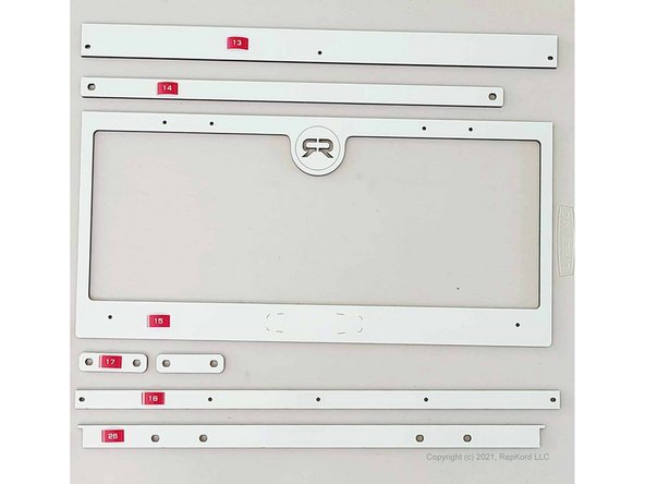 Also, the panel part numbers are not sequential.  For example, you do not see part numbers 6 or 8 among the panel parts.