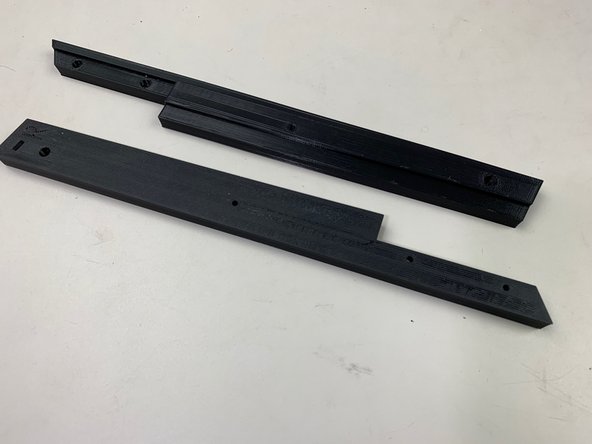 3D Printed Trapezoidal Corner Brackets, prepared in Stage 3.