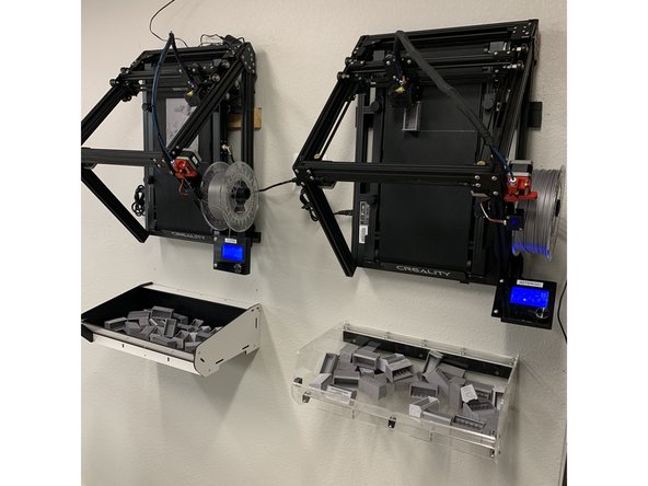 If desired we've included a 3D printed Screen angle adjustment. Simply remove the screws and T-nuts holding the existing control screen in place and mount the bracket to the frame.